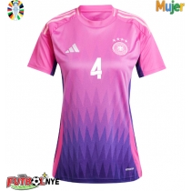 Camiseta Alemania Jonathan Tah #4 Visitante Equipación para mujer Eurocopa 2024 manga corta